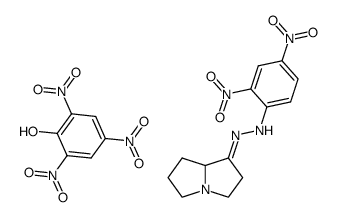 N-(2,4-Dinitro-phenyl)-N'-[hexahydro-pyrrolizin-(1E)-ylidene]-hydrazine; compound with picric acid Structure