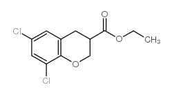 6,8-二氯苯并二氢吡喃-3-羧酸乙酯结构式