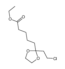 ethyl 5-[2-(2-chloroethyl)-1,3-dioxolan-2-yl]pentanoate Structure