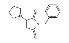 1-benzyl-3-pyrrolidin-1-ylpyrrolidine-2,5-dione结构式