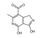 6-methyl-7-nitro-2,5-dihydro-1H-pyrrolo[3,4-c]pyridine-3,4-dione结构式