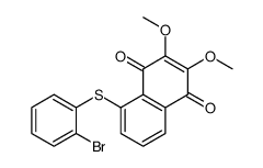 5-(2-bromophenyl)sulfanyl-2,3-dimethoxynaphthalene-1,4-dione结构式