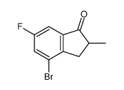 4-溴-6-氟-2-甲基-2,3-二氢-1H-茚-1-酮结构式