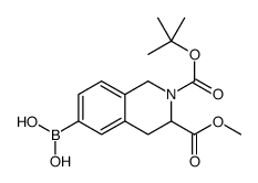 6-硼-3,4-二氢-2,3(1h)-异喹啉二羧酸-2-(1,1-二甲基乙基) 3-甲酯结构式