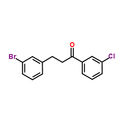 3-(3-Bromophenyl)-1-(3-chlorophenyl)-1-propanone结构式