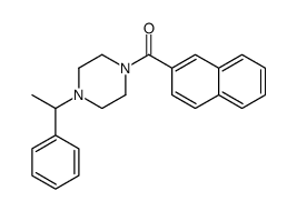 naphthalen-2-yl-[4-(1-phenylethyl)piperazin-1-yl]methanone结构式