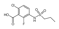 6-chloro-2-fluoro-3-(propane-1-sulfonamido)benzoic acid Structure