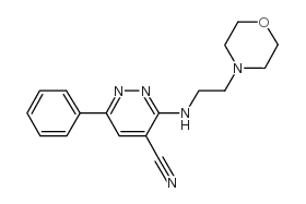 3-(2-morpholin-4-ylethylamino)-6-phenylpyridazine-4-carbonitrile Structure