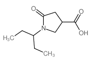 1-(1-乙基丙基)-5-氧代吡咯烷-3-羧酸结构式
