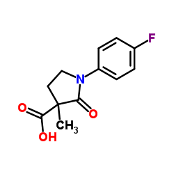 1-(4-Fluorophenyl)-3-methyl-2-oxo-3-pyrrolidinecarboxylic acid Structure