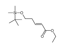 (E)-5-(叔丁基二甲基硅氧基)-2-戊烯酸乙酯结构式