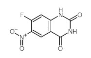 6-硝基-7-氟喹唑啉-(2,4-)二酮结构式