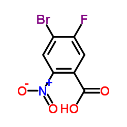 4-溴-5-氟-2-硝基苯甲酸结构式