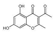2-Methyl-3-acetyl-5,7-dihydroxy-4H-1-benzopyran-4-one结构式