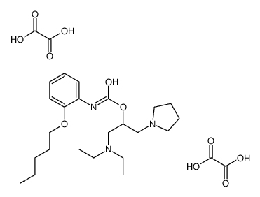 diethyl-[2-[(2-pentoxyphenyl)carbamoyloxy]-3-pyrrolidin-1-ium-1-ylpropyl]azanium,2-hydroxy-2-oxoacetate Structure