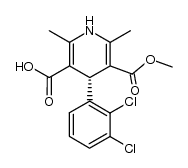 (R)-(+)-4-(2,3-dichlorophenyl)-1,4-dihydro-5-methoxycarbonyl-2,6-dimethyl-3-pyridinecarboxylic acid Structure