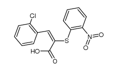 3-(2-chloro-phenyl)-2-(2-nitro-phenylsulfanyl)-acrylic acid Structure