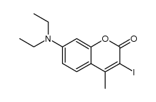 3-iodo-4-methyl-7-diethylaminocoumarin Structure