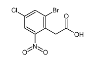 (2-溴-4-氯-6-硝基苯基)乙酸结构式