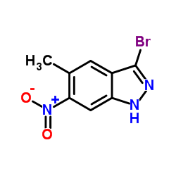 3-溴-5-甲基-6-硝基-1H-吲唑结构式