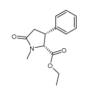 (+/-)-(4R*,5R*)-5-(ethoxycarbonyl)-1-methyl-4-phenylpyrrolidin-2-one Structure