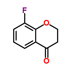 8-氟-2,3-二氢苯并吡喃-4-酮结构式