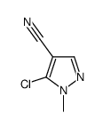5-氯-1-甲基-1H-吡唑-4-甲腈结构式