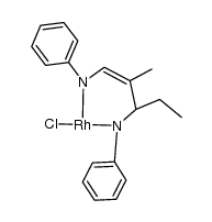 RhCl((Z)-2-methyl-1,3-dianilinopent-1-ene) Structure