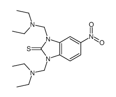 1,3-bis(diethylaminomethyl)-5-nitrobenzimidazole-2-thione结构式