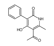 5-acetyl-4-hydroxy-6-methyl-3-phenyl-2(1H)-pyridinone Structure