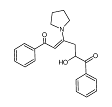 5-hydroxy-1,6-diphenyl-3-(pyrrolidin-1-yl)-hex-2-en-1,6-dione结构式