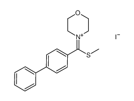 4-([1,1'-biphenyl]-4-yl(methylthio)methylene)morpholin-4-ium iodide Structure