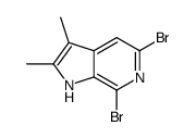 5,7-二溴-2,3-二甲基-1H-吡咯并[2,3-c]吡啶结构式