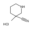 3-甲基哌啶-3-甲腈盐酸盐结构式