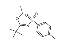 ethyl N-tosyl-2,2-dimethylpropanimidate结构式