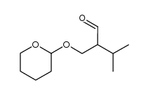 3-methyl-2-(((tetrahydro-2H-pyran-2-yl)oxy)methyl)butanal Structure