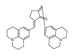 2,4-双(久洛尼定基甲叉)环戊酮结构式