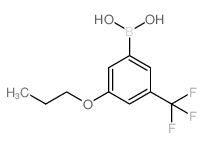 3-丙氧基-5-三氟甲基苯硼酸结构式