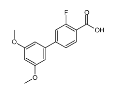 3-FLUORO-3',5'-DIMETHOXY-[1,1'-BIPHENYL]-4-CARBOXYLIC ACID结构式