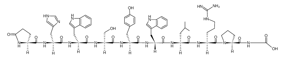 (D-Trp6)-LHRH (free acid) trifluoroacetate salt结构式