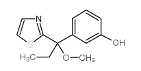 3-[1-甲氧基-1-(2-噻唑)丙基]苯酚结构式