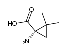 Cyclopropanecarboxylic acid, 1-amino-2,2-dimethyl-, (1S)- (9CI) Structure