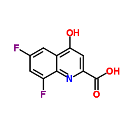 6,8-Difluoro-4-hydroxy-2-quinolinecarboxylic acid Structure