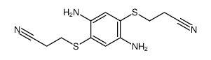 3-[2,5-diamino-4-(2-cyanoethylsulfanyl)phenyl]sulfanylpropanenitrile Structure