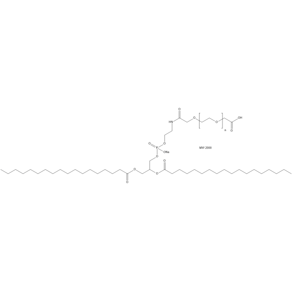二硬脂酰基磷脂酰乙醇胺-聚乙二醇-羧基结构式