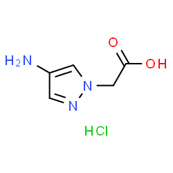 2-(4-氨基-1H-吡唑-1-基)乙酸盐酸盐结构式