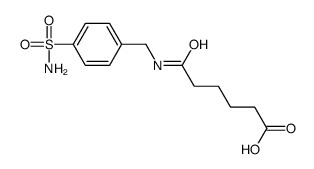 6-oxo-6-[(4-sulfamoylphenyl)methylamino]hexanoic acid Structure