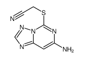2-[(7-amino-[1,2,4]triazolo[1,5-c]pyrimidin-5-yl)sulfanyl]acetonitrile结构式