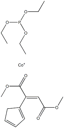 环戊二烯基(二甲基富马酸酯)(三乙基亚膦酸酯)合钴(I)结构式