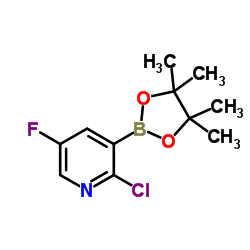 2-Chloro-5-fluoro-3-(4,4,5,5-tetramethyl-1,3,2-dioxaborolan-2-yl)pyridine Structure